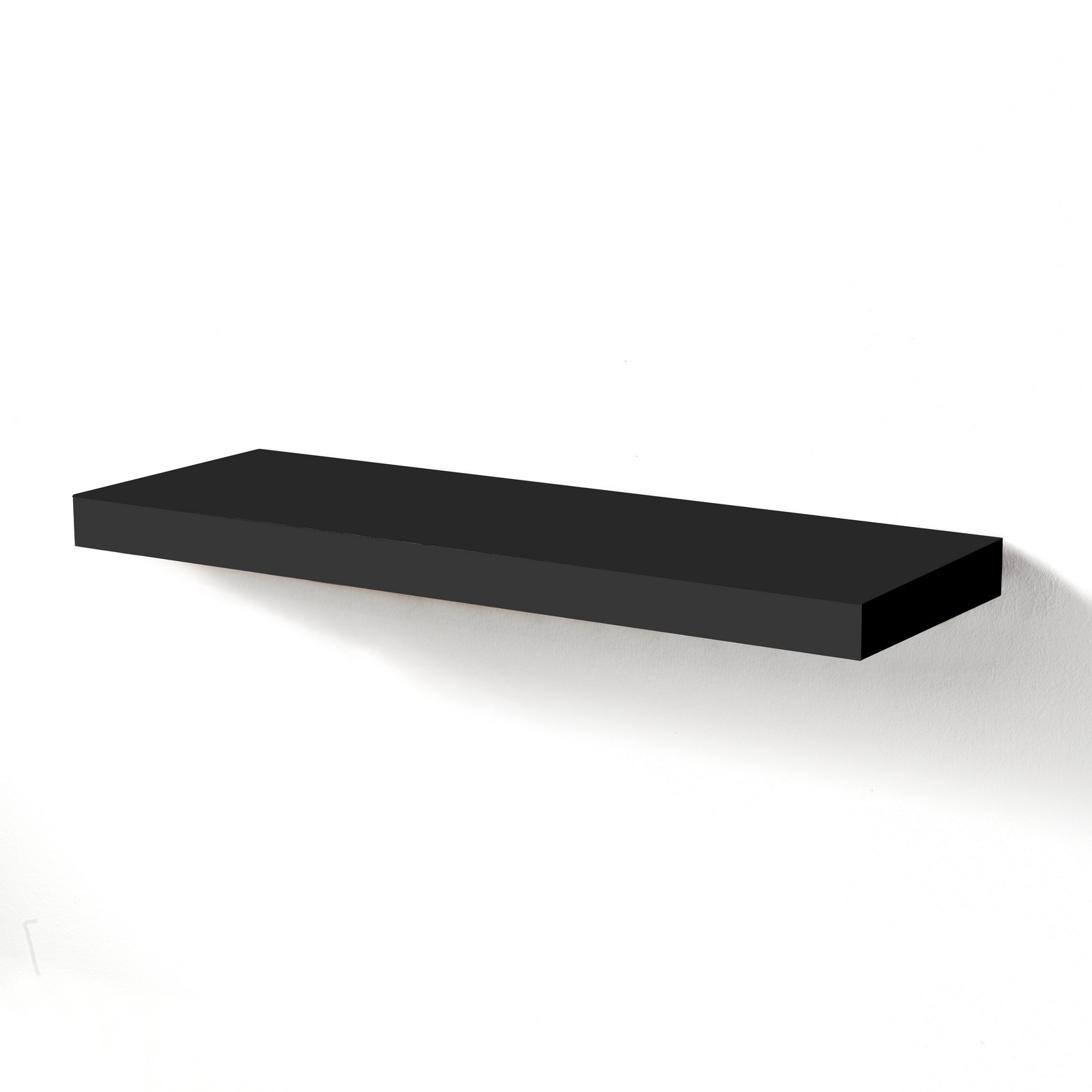 Mensola 60 - BILLA BLACK in tamburato di MDF verniciata Nera opaca cm. L.60 x P.23,5 x H.3,8