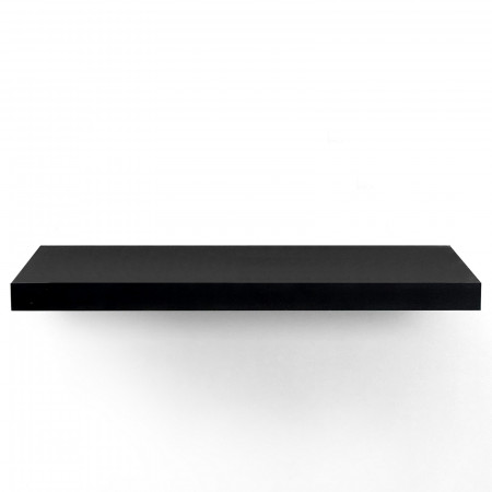 Mensola 60 - BILLA BLACK in tamburato di MDF verniciata Nera opaca cm. L.60 x P.23,5 x H.3,8
