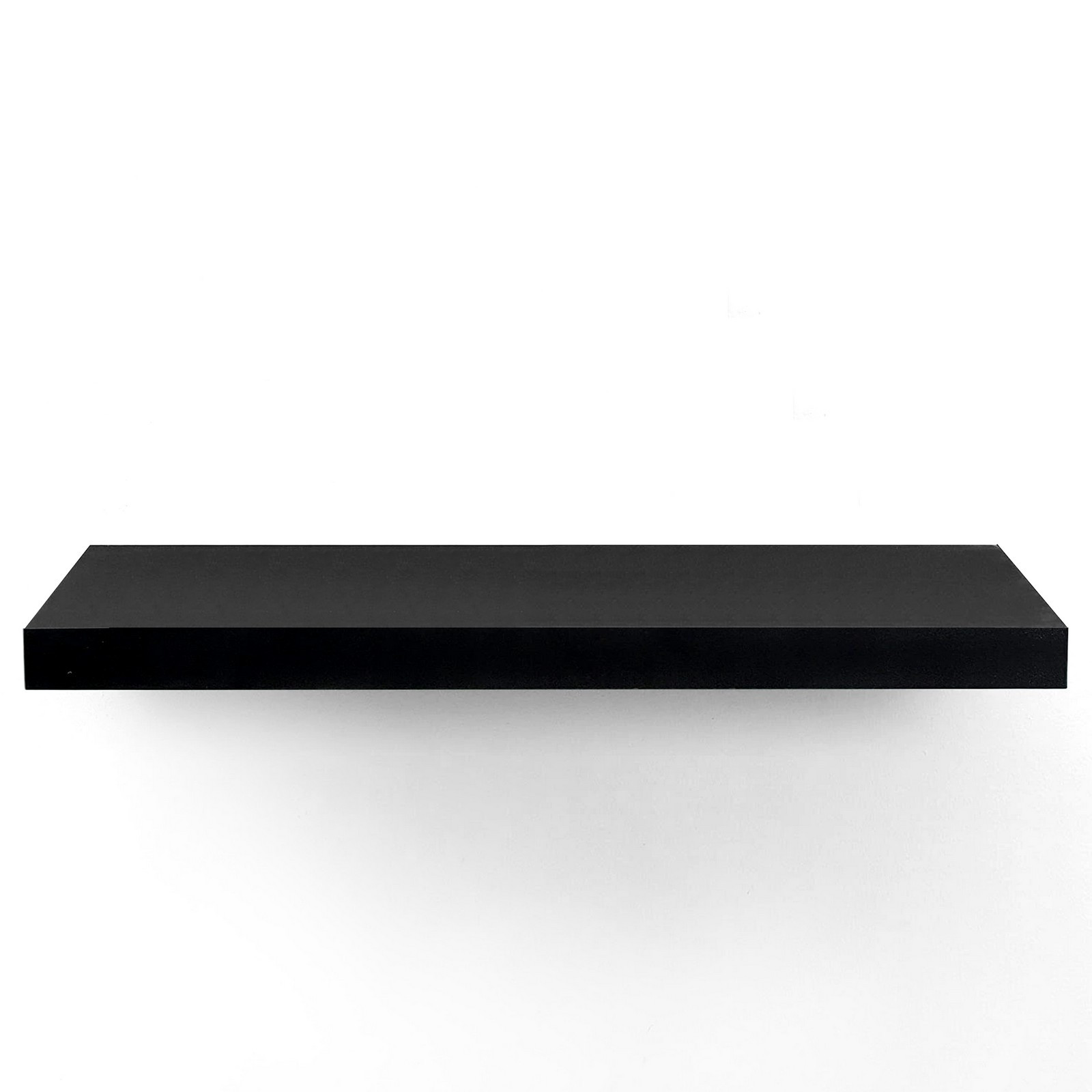 Mensola 60 - BILLA BLACK in tamburato di MDF verniciata Nera opaca cm. L.60 x P.23,5 x H.3,8