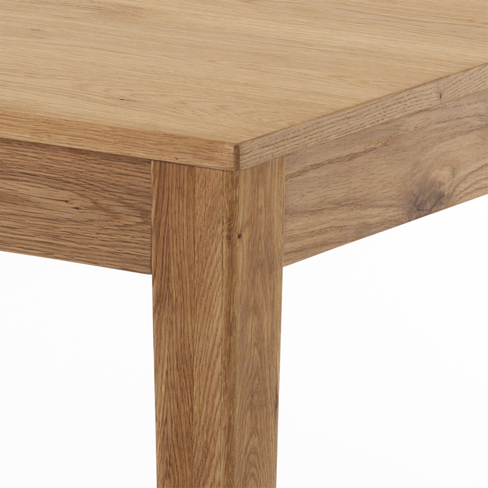 Tavolo Allungabile in legno Guy Top in legno massello di Betulla impiallacciato Rovere, 120-180x80 cm