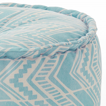 Pouf OUTDOOR YARA IKAT MINT tessuto waterproof cm. 60 x 60 H.30