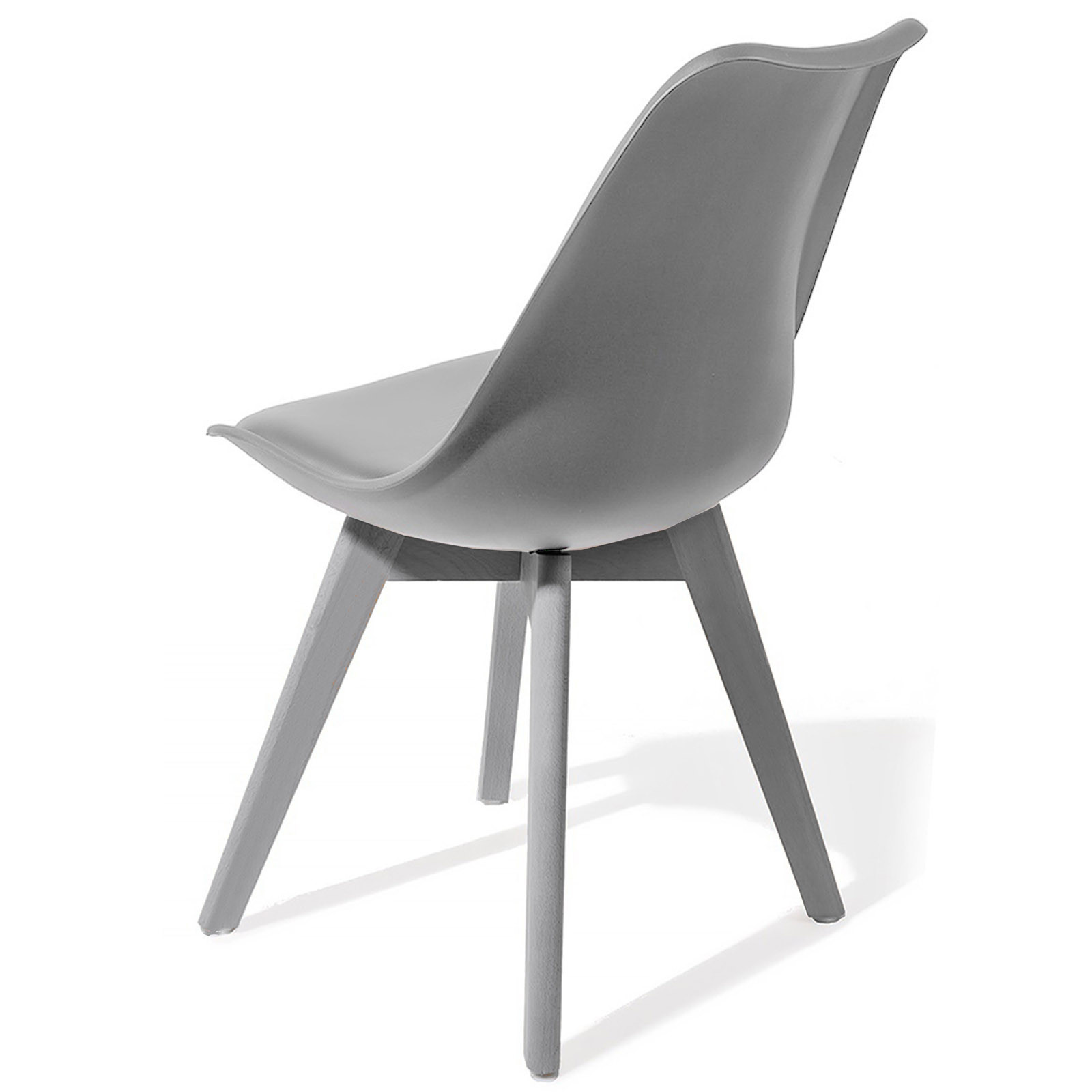 Sedia Diamond Evo Grey in pelle sintetica Grigia e polipropilene Grigio opaco, 49x54xh81 cm
