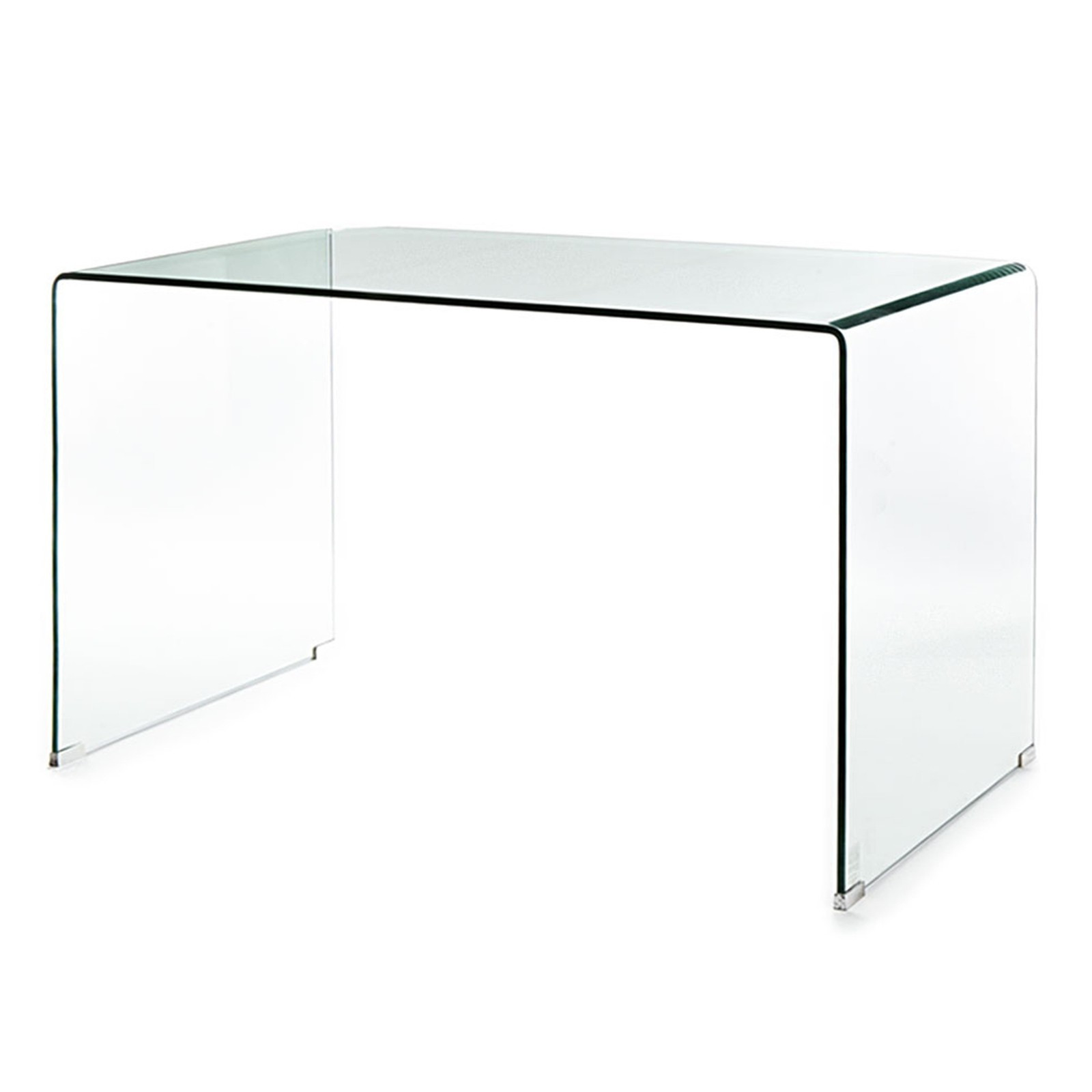Scrivania VIKTORIA in Vetro Curvato spessore 12 mm, 126x70xh74 cm