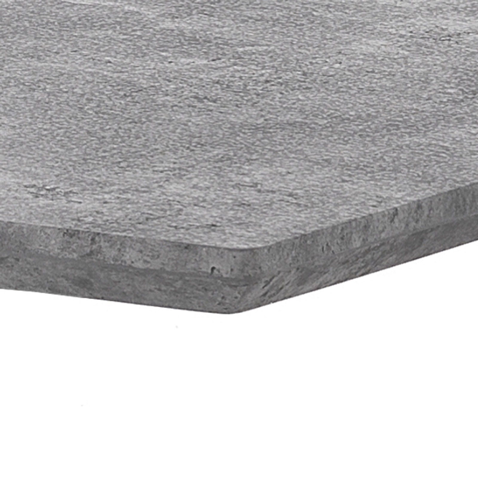 Tavolo Allungabile Jose Cement Grigio Top finitura Cemento e Gambe in metallo Nero opaco, 160-210x90 cm
