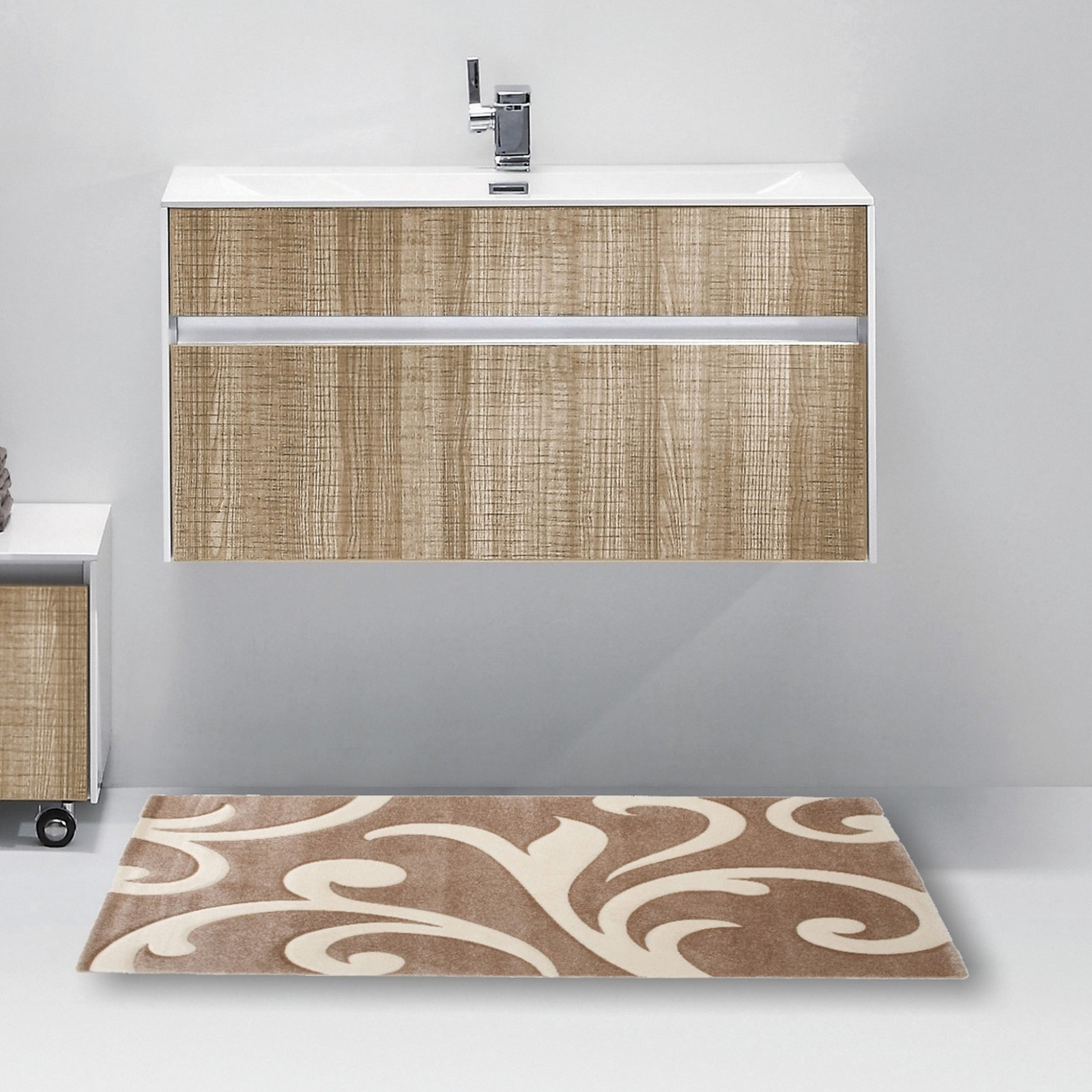 Tappeto bagno/scendiletto VINTAGE CREMA, 60 x 110 cm