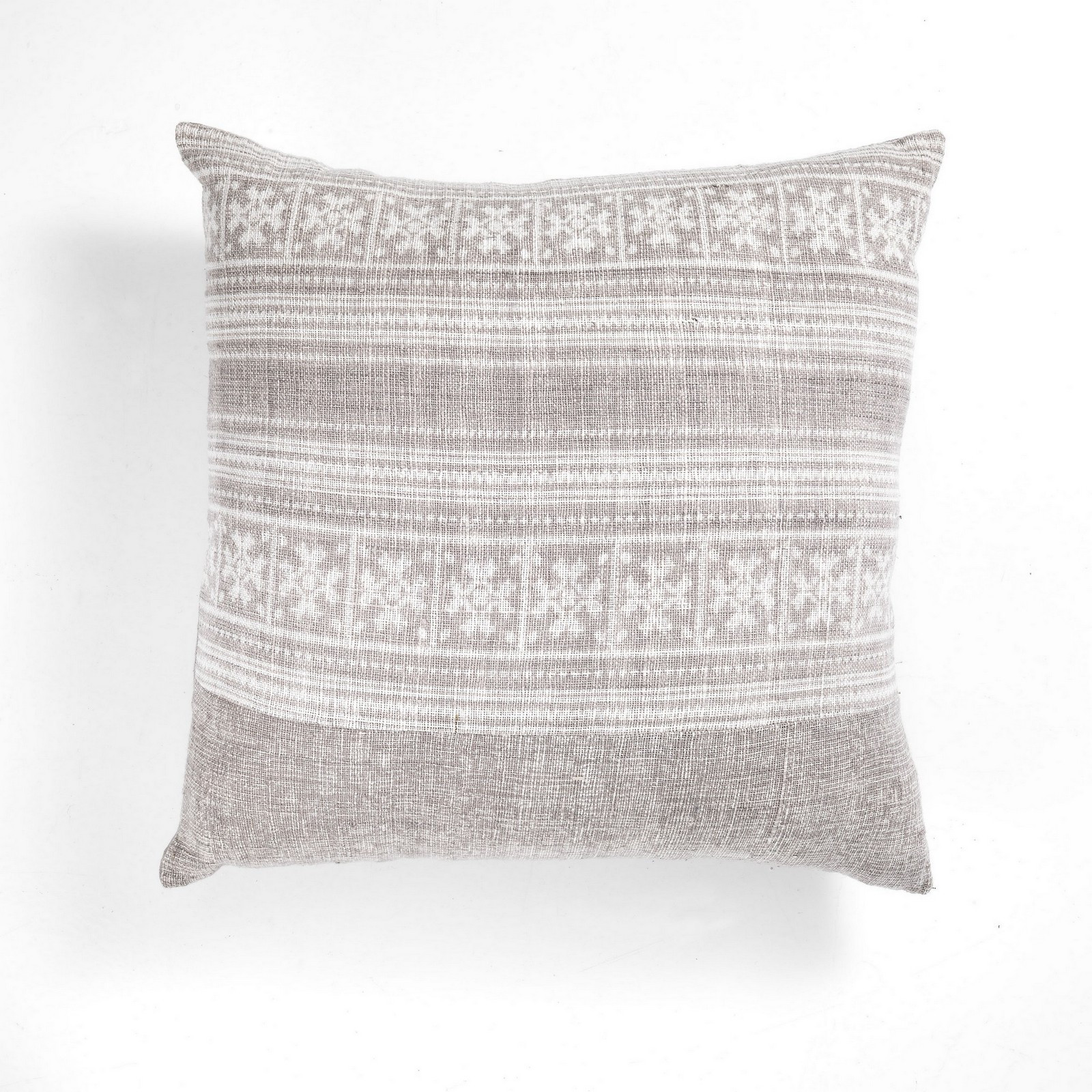Cuscino KAMAR BROWN colore Beige 100% cotone Made in INDIA