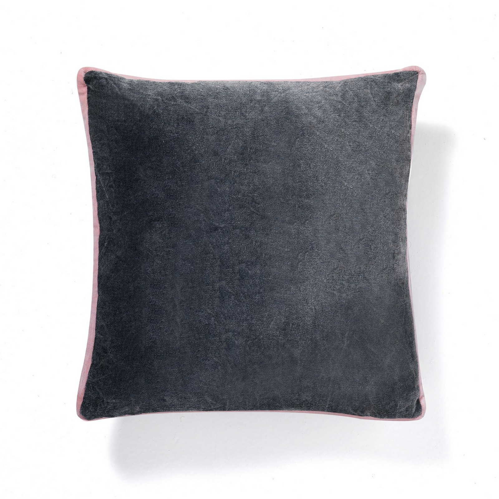Cuscino SOFT GREY colore Grigio 100% cotone effetto velluto Made in INDIA