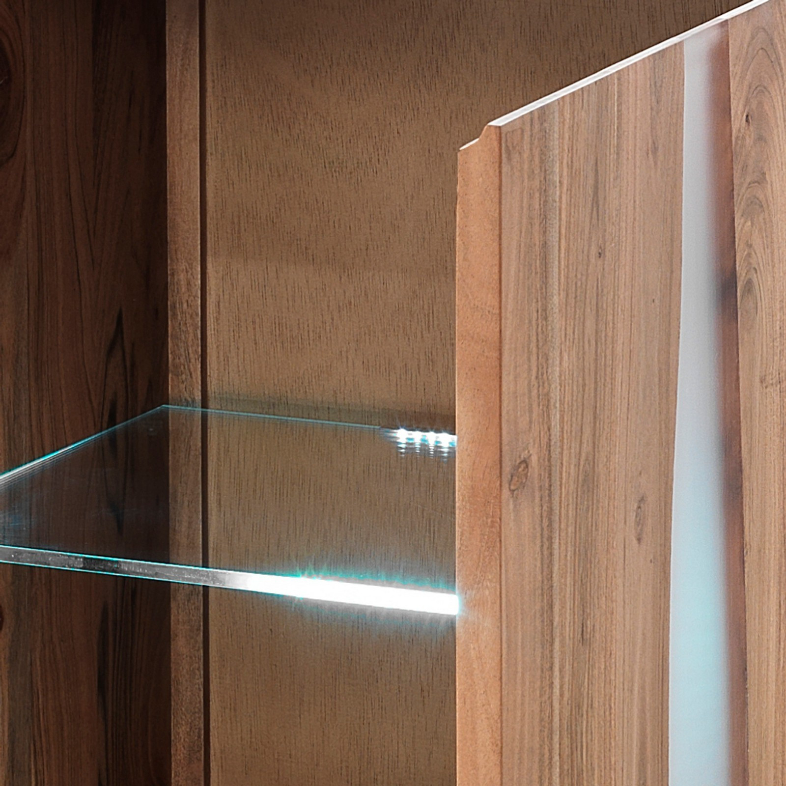 Madia 3 ante CRACK realizzata in legno massello di Acacia cm.H80 L170 P45