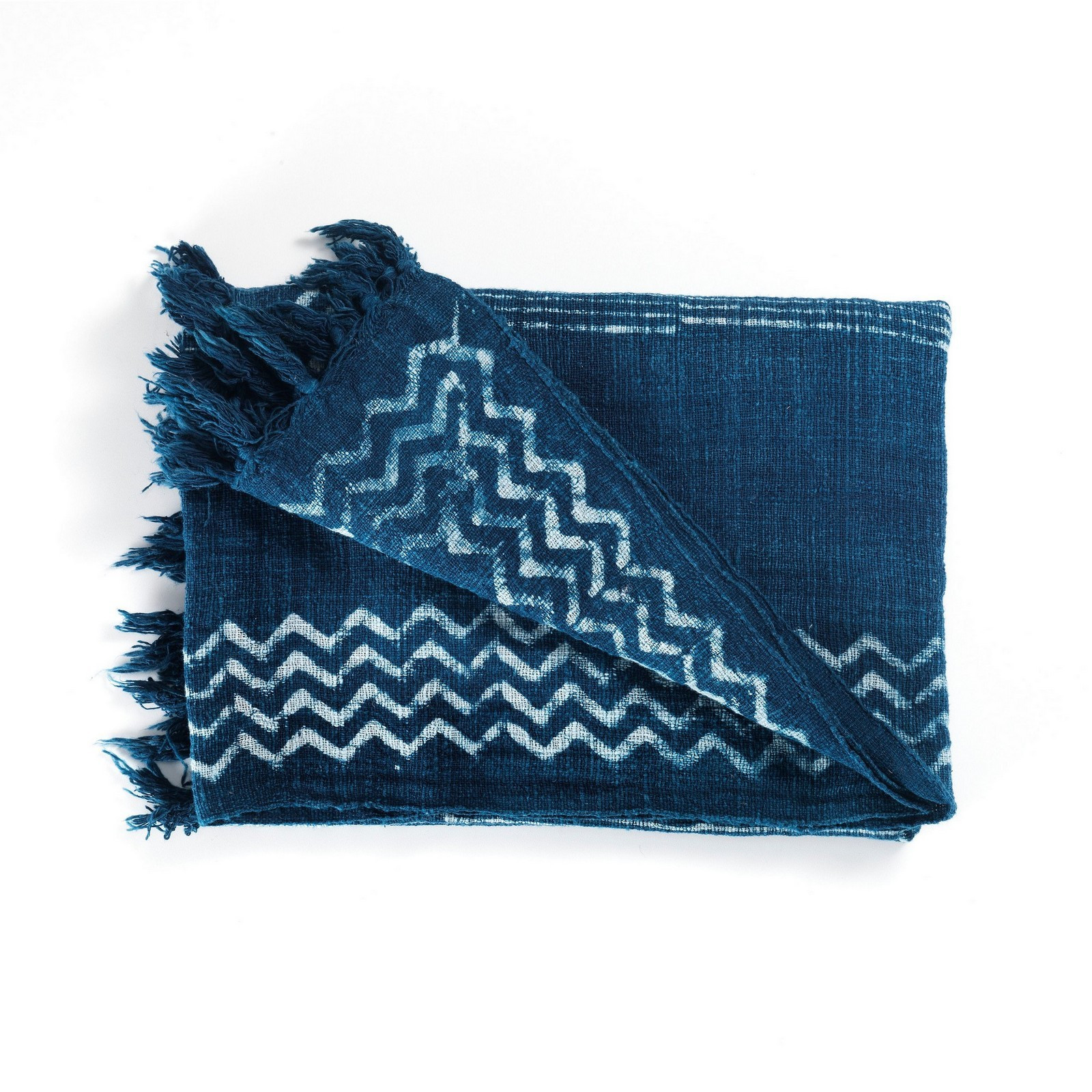 Coperta KAMAR BLU cm. 180 x 125 cotone 100% di colore Blu