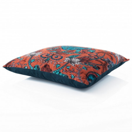 Cuscino KLASS CORAL rivestimento 100% cotone a fantasia colore Corallo cm 45x45