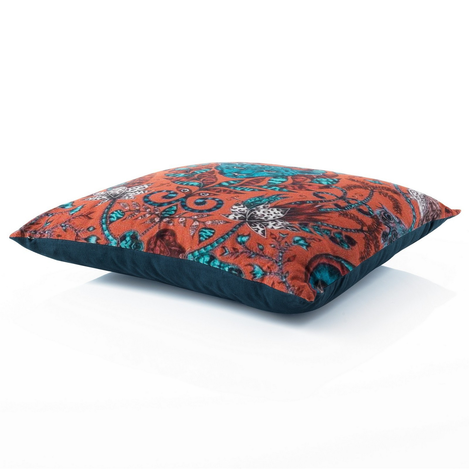 Cuscino KLASS CORAL rivestimento 100% cotone a fantasia colore Corallo cm 45x45