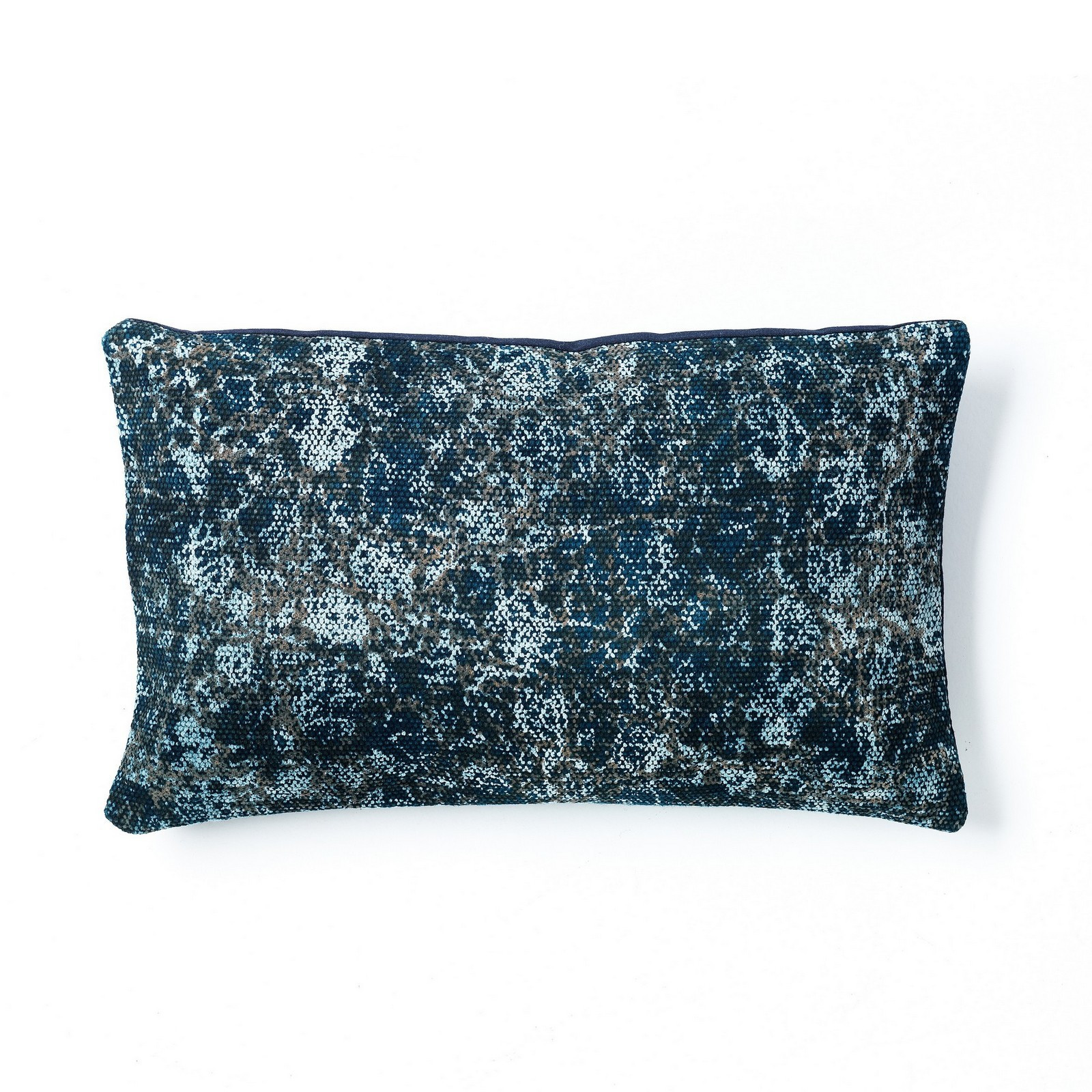 Cuscino rettangolare KAMAR LONG BLUE cotone kilim 100% colore Blu