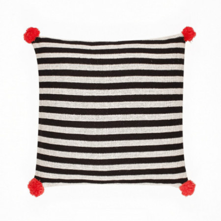 Cuscino ROW 100% cotone a ricghe cm 45x45 Made in INDIA