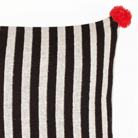 Cuscino ROW 100% cotone a ricghe cm 45x45 Made in INDIA