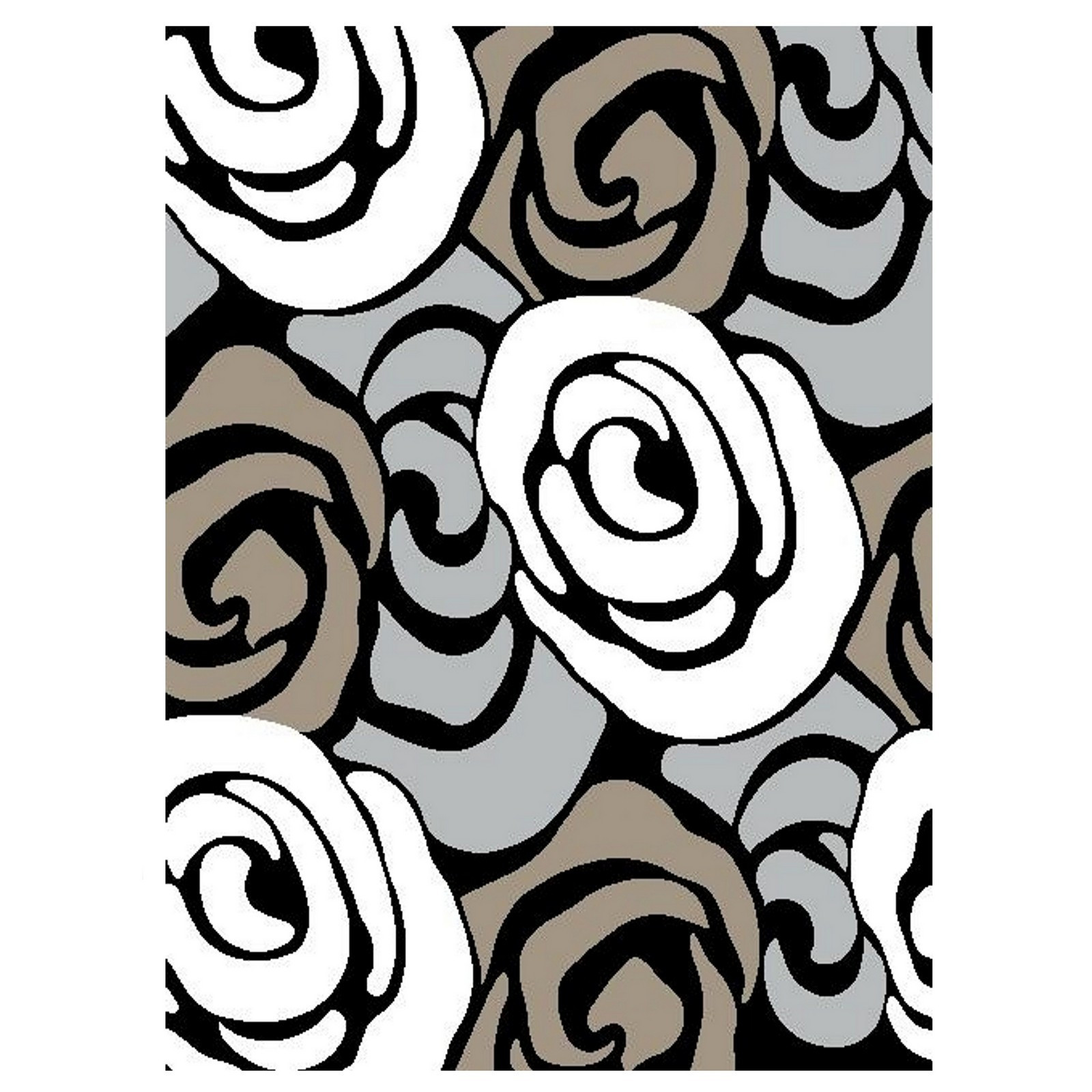 Tappeto  TERESA GRIGIO E CREMA intagliato a mano cm 140x190