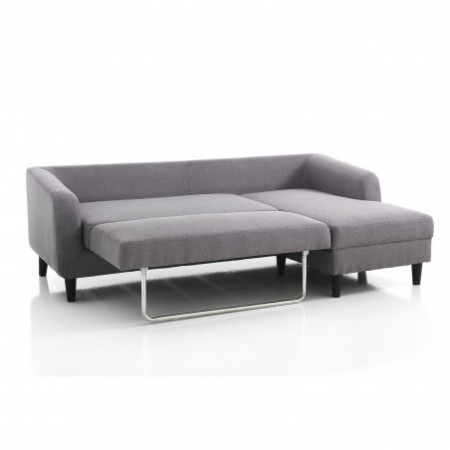 Divano letto ELEONORA tessuto Grigio, L225 P80/140 H85 cm