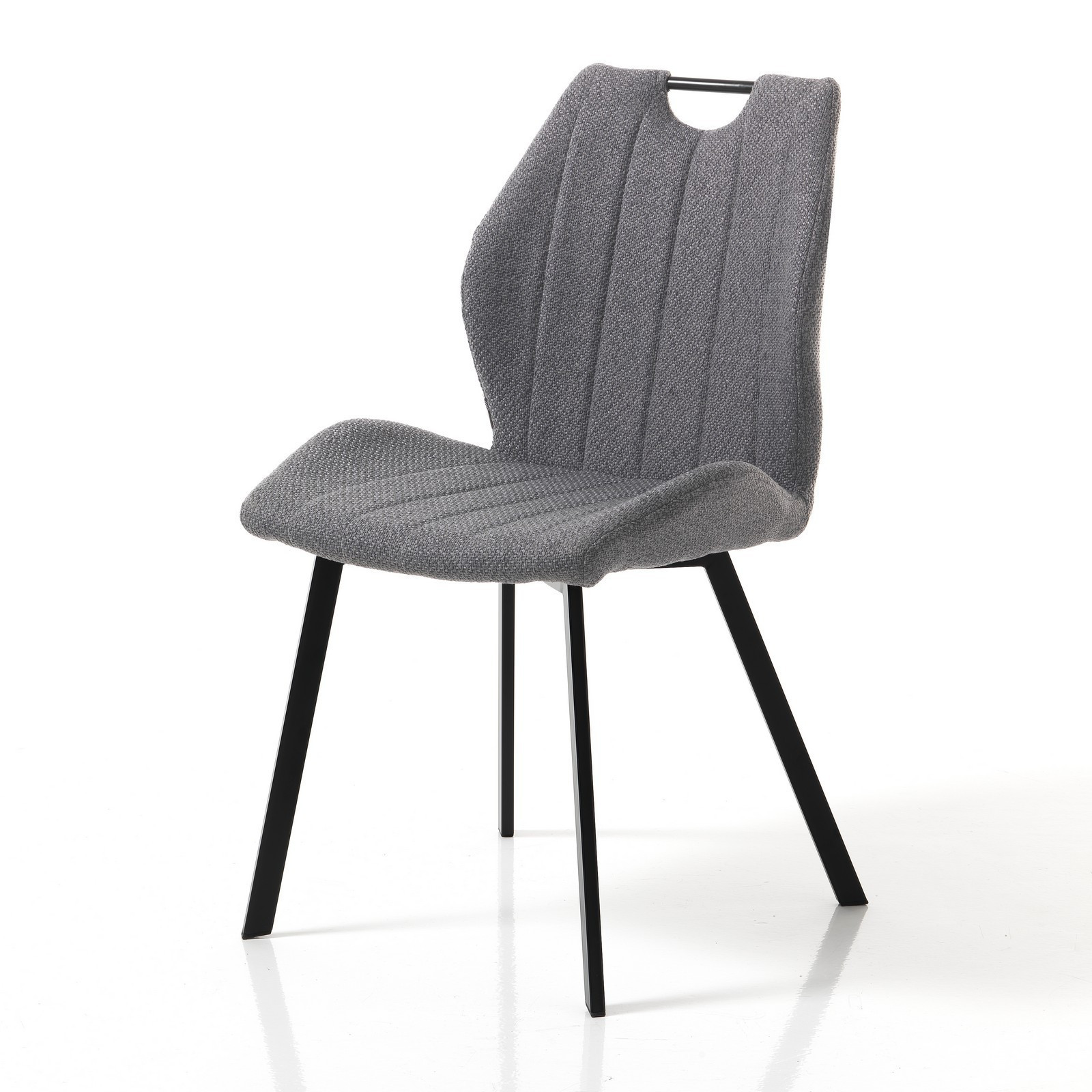 Sedia ILARIA GRIGIO SCURO tessuto Grigio scuro cm H92 L51 P60