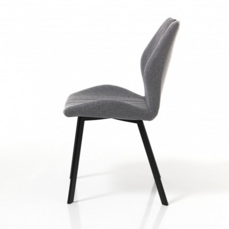 Sedia ILARIA GRIGIO SCURO tessuto Grigio scuro, H92 L51 P60 cm