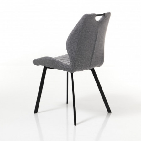Sedia ILARIA GRIGIO SCURO tessuto Grigio scuro, H92 L51 P60 cm