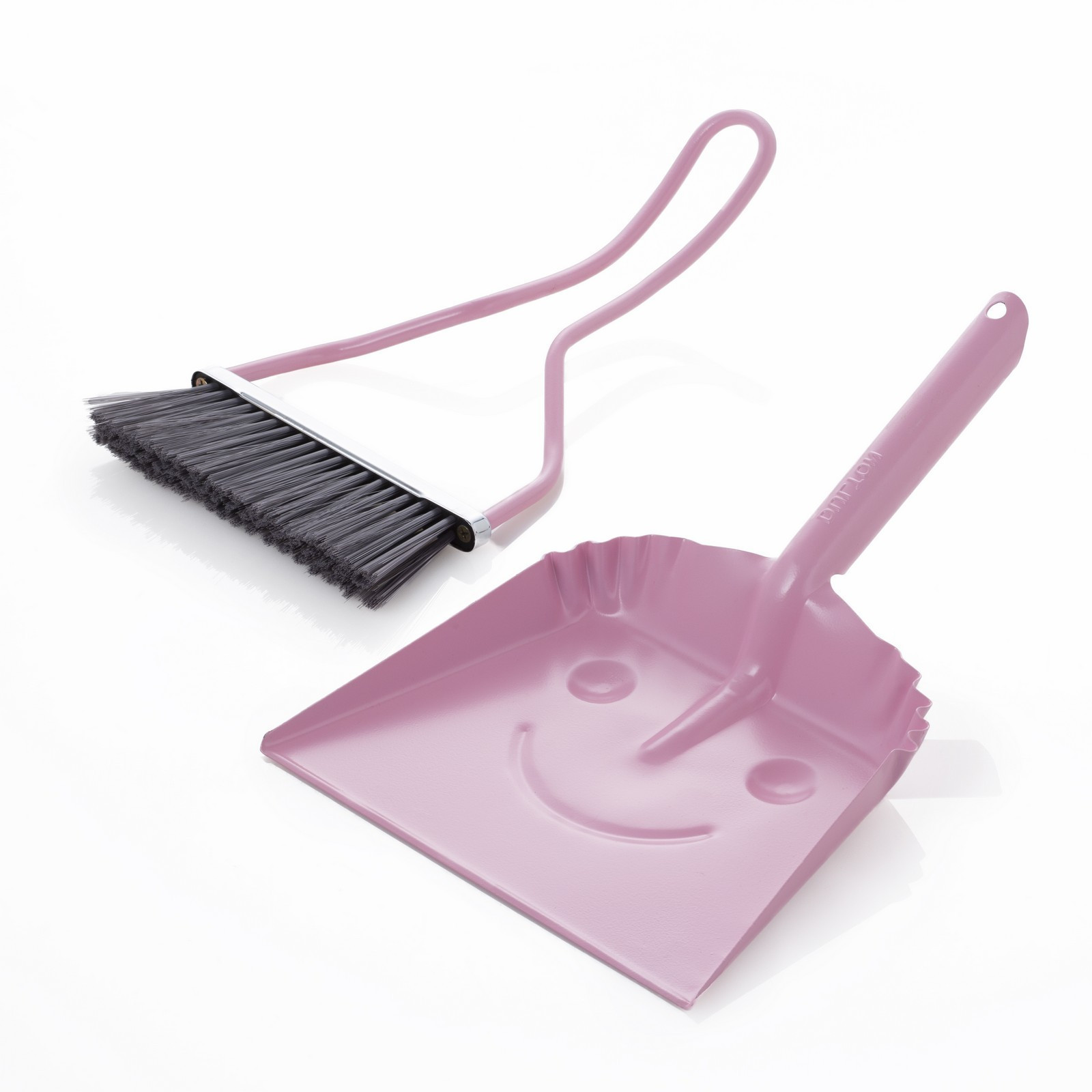 Set pulizia BRUSH ROSA paletta e scopino in metallo Rosa lucido
