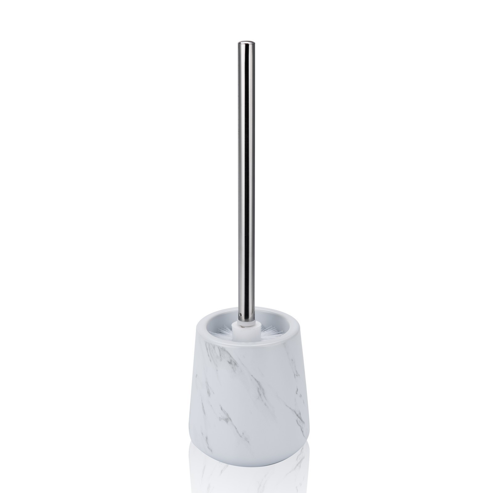 Portaspazzolino toilette SLEEK ceramica effetto Marmo Bianco opaco cm D11