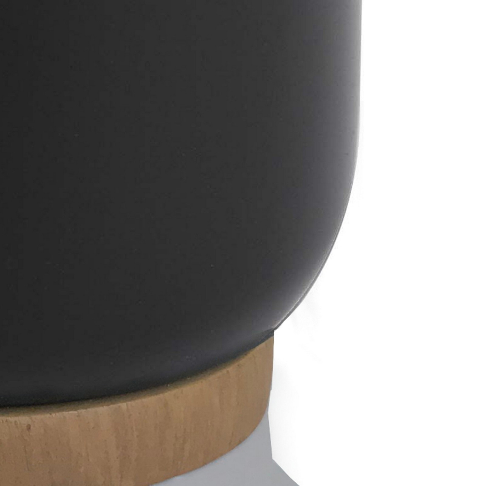 Portaspazzolino toilette DANDY poliresina Nera opaca, D9 H38 cm