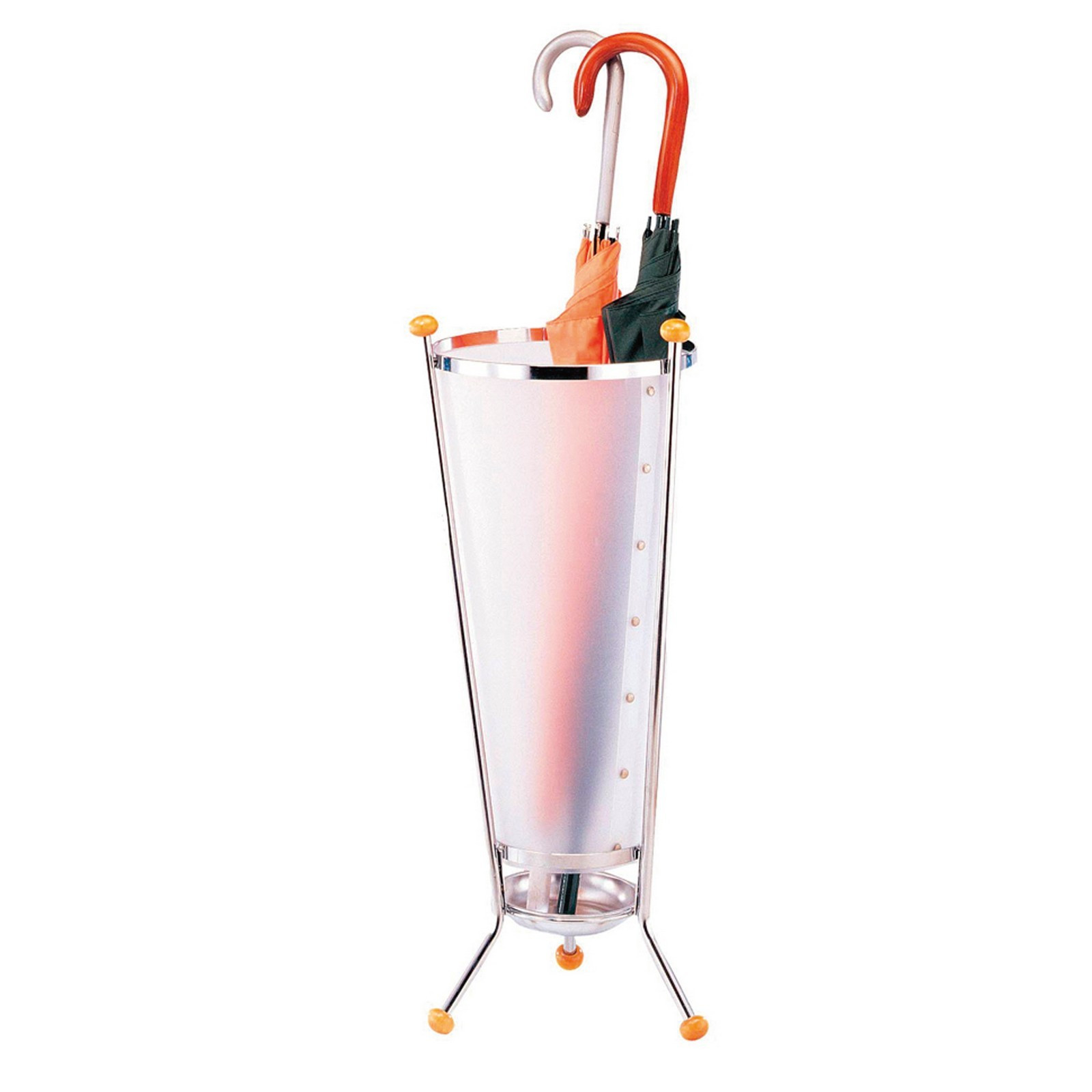 Portaombrelli KONO metallo cromato metacrilato opaco  cm H67 D26