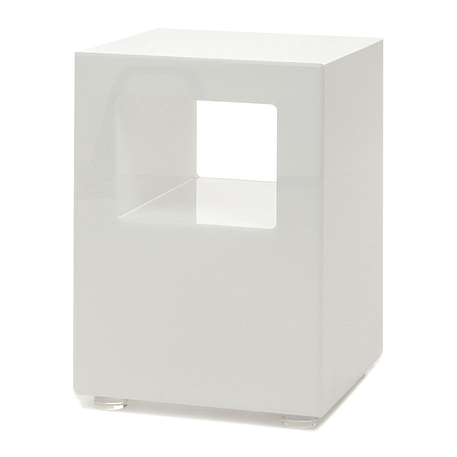 Tavolino luminoso STAR metacrilato Bianco opaco cm H42 P30 L30