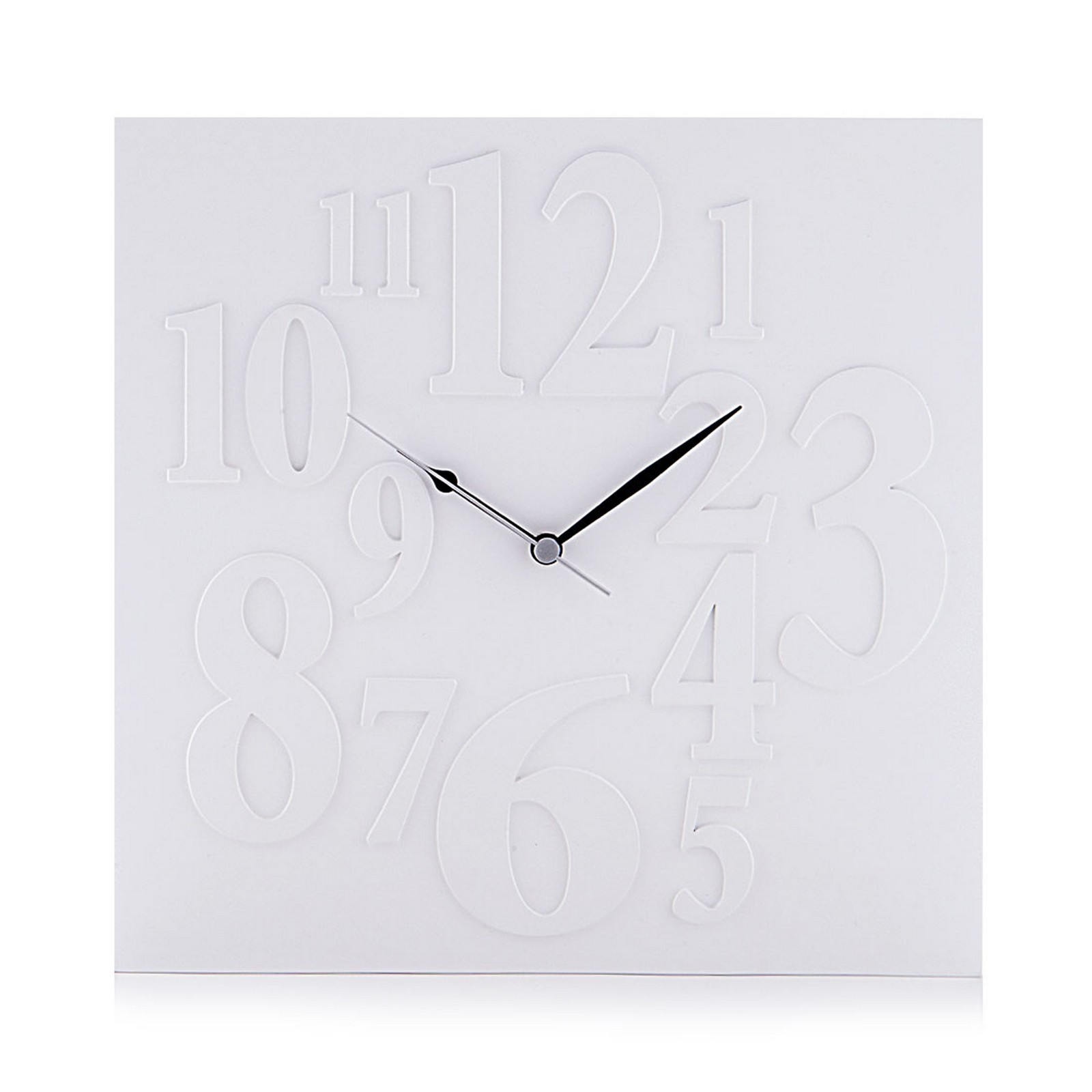 Orologio da muro TILE BIANCO laccato Bianco opaco cm H33 L33 P2