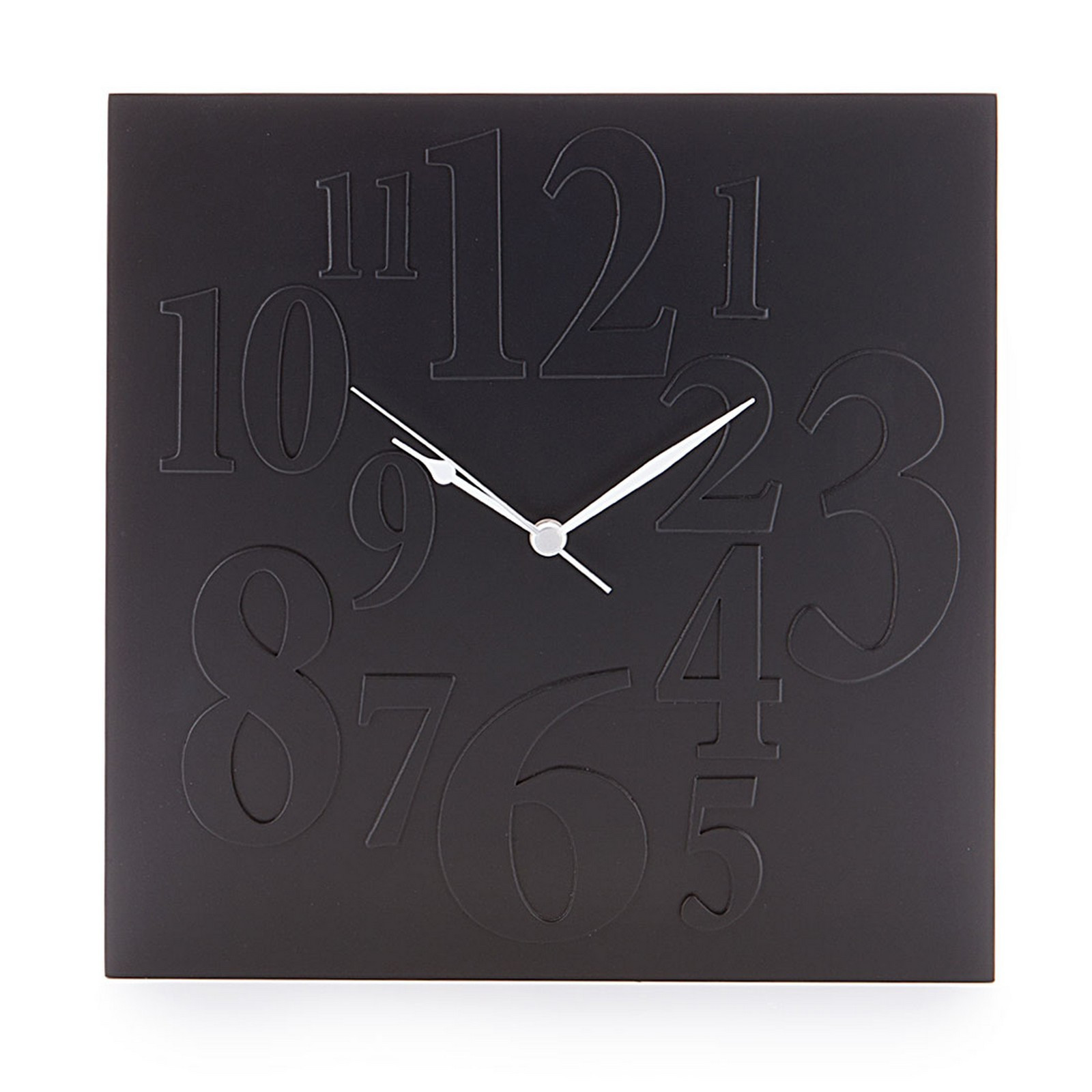 Orologio da muro TILE NERO laccato Nero opaco cm H33 L33 P2
