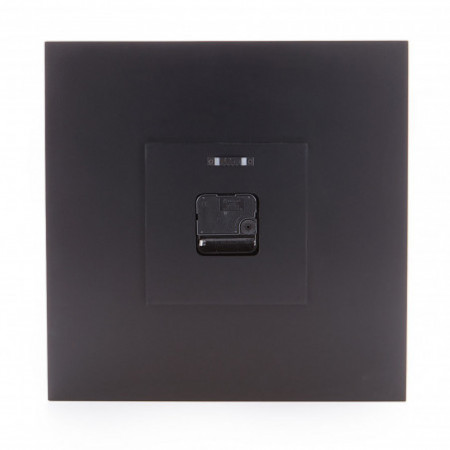 Orologio da muro TILE NERO laccato Nero opaco, H33 L33 P2 cm