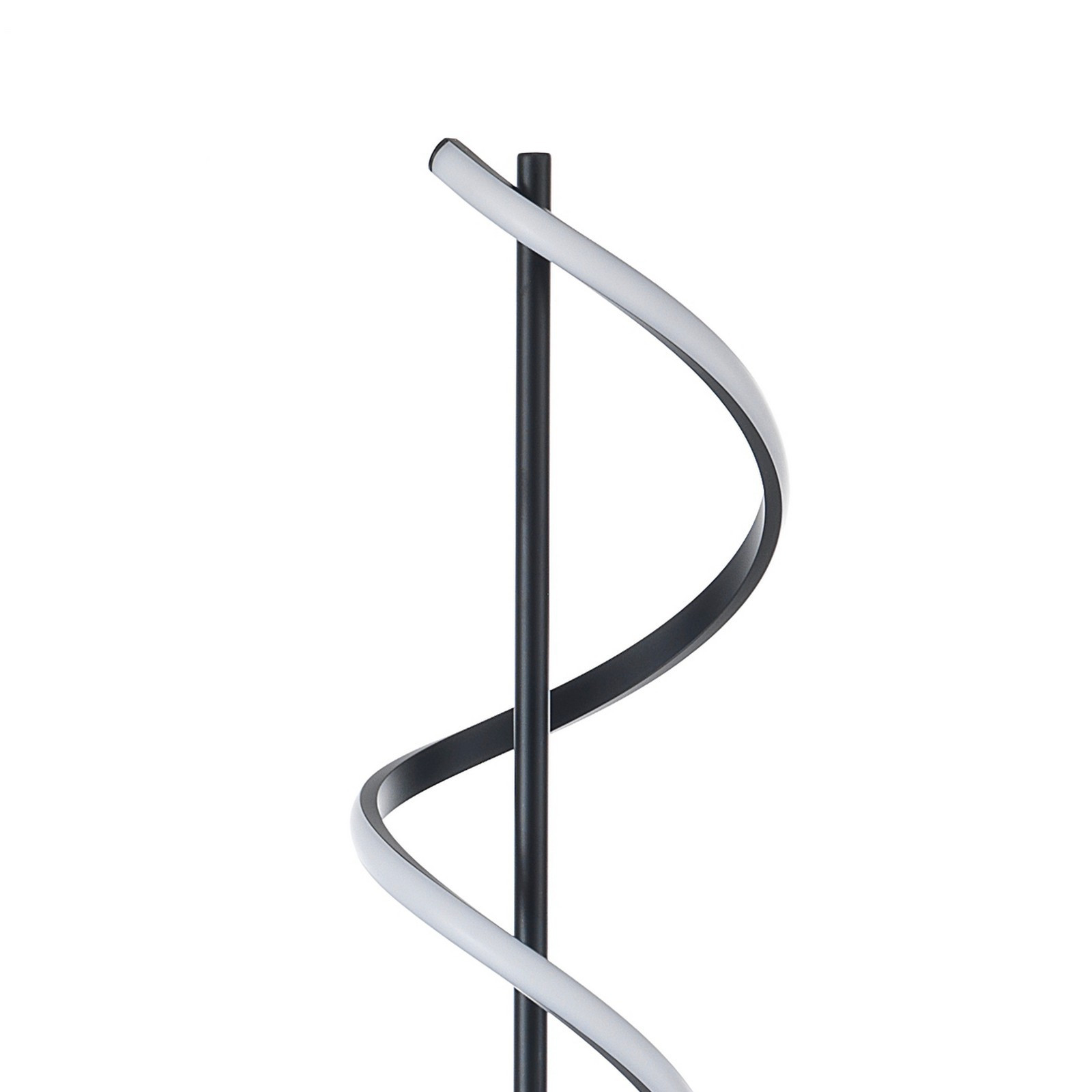 Lampada da terra a led HELIX in allumino Nero opaco policarbonato Bianco opaco cm H157 D20 lumen 2898