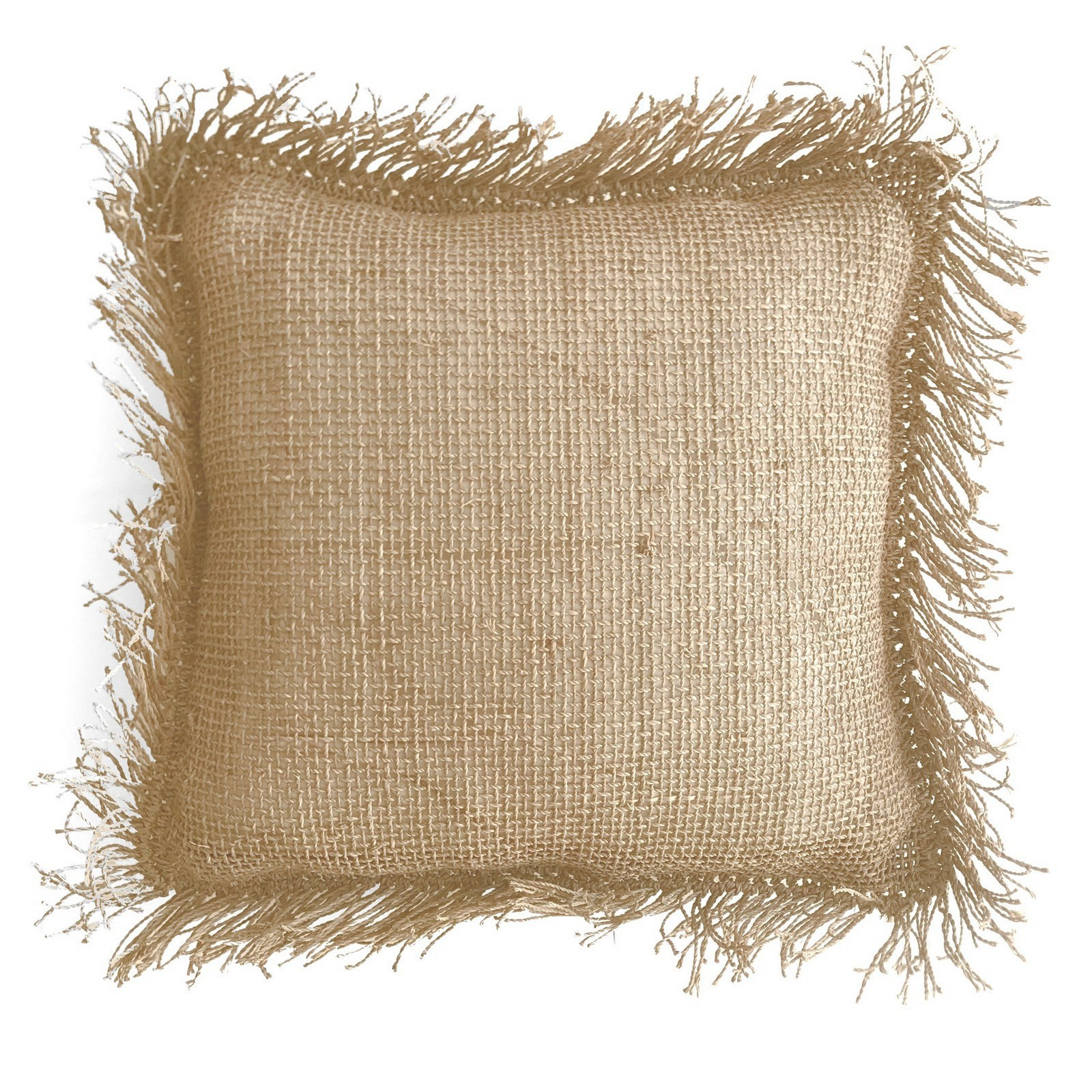 Cuscino SUMBA LIGHT BROWN 100% Juta a maglia grande Marrone Chiaro cm 40 40 H10