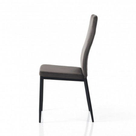 Sedia VANDA GRIGIA velluto di colore Girio scuro cm H95 L41 P53