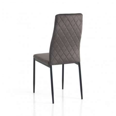 Sedia VANDA GRIGIA velluto di colore Girio scuro cm H95 L41 P53