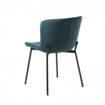 Sedia BARBARA TESSUTO BLU colore Blu Laguna non sfoderabile piedino inclinabile cm H80 L50 P60