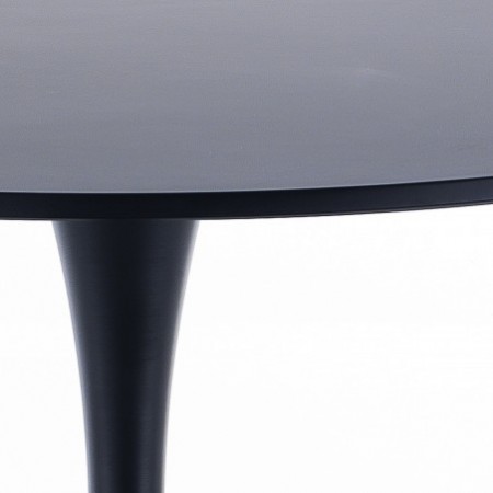 Tavolo rotondo ADDISON 120 BLACK acciaio verniciato Nero opaco piano MDF verniciato Nero opaco H74 D120