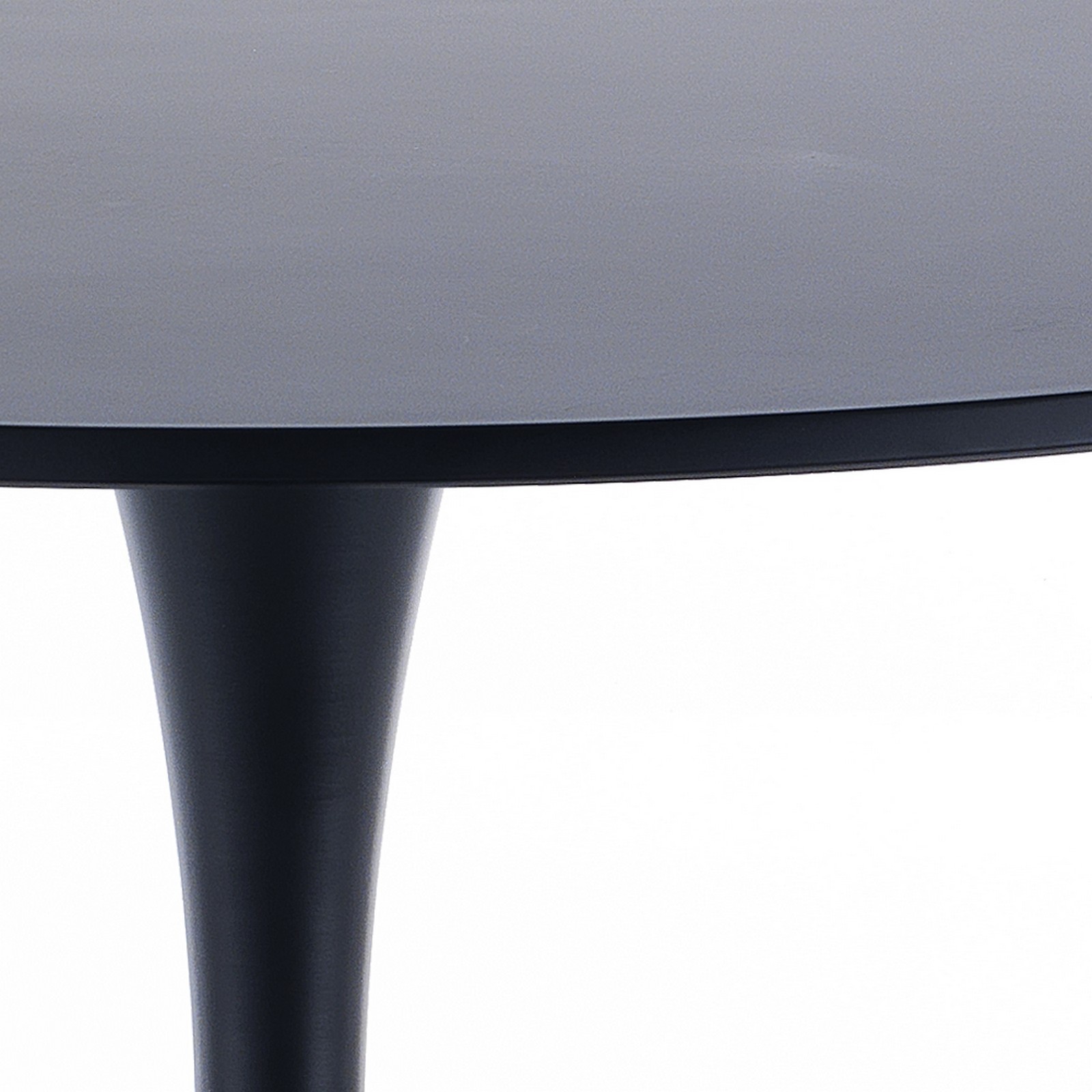 Tavolo rotondo ADDISON 120 BLACK acciaio verniciato Nero opaco piano MDF verniciato Nero opaco H74 D120