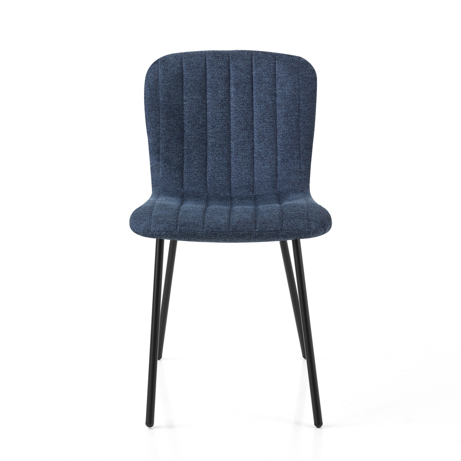 Sedia SARAH BLU tessuto Blu struttura metallo Nero opaco H77 L43 P53