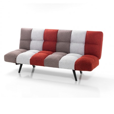 Divano letto DERBY tessuto multicolore L180 P80 H88