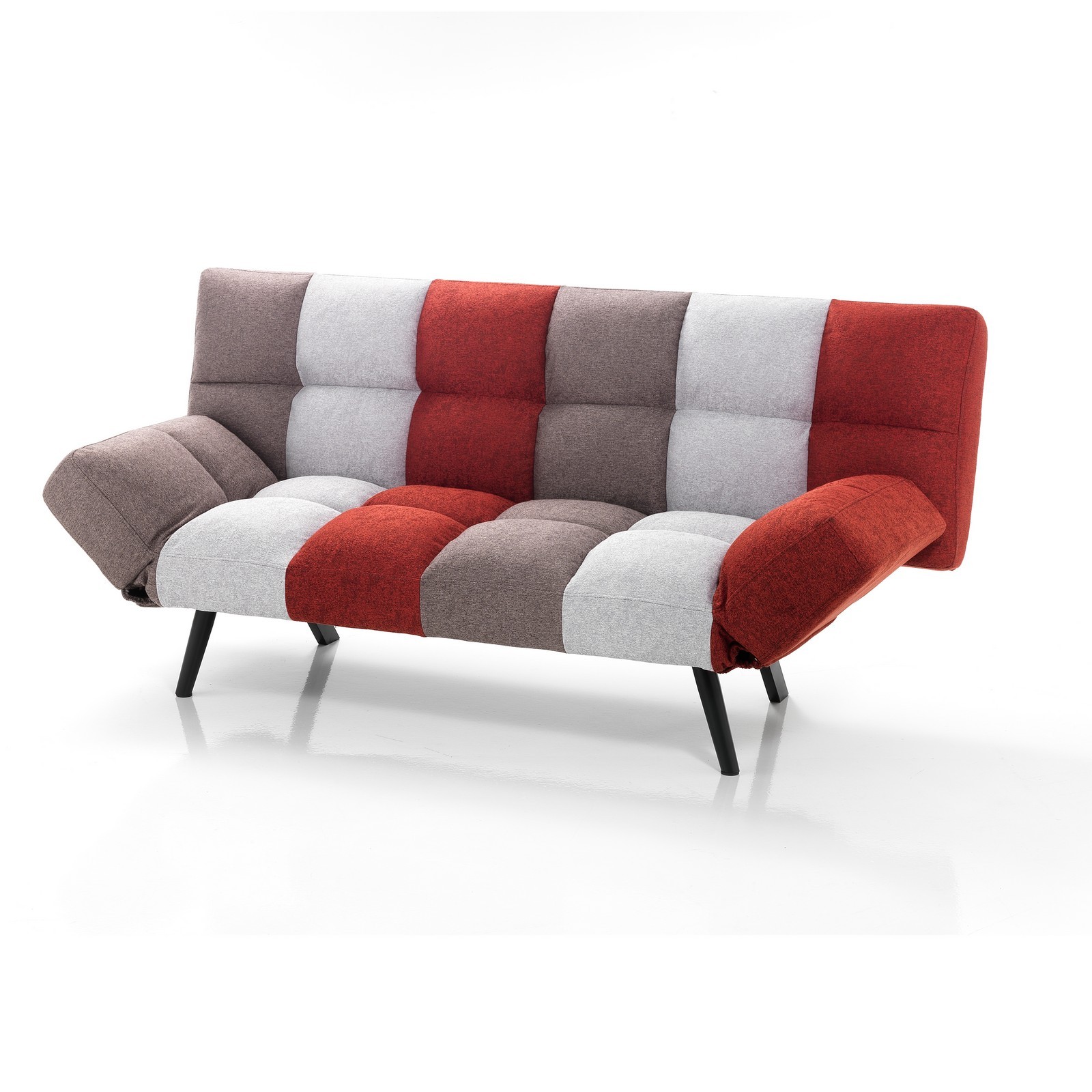 Divano letto DERBY tessuto multicolore L180 P80 H88