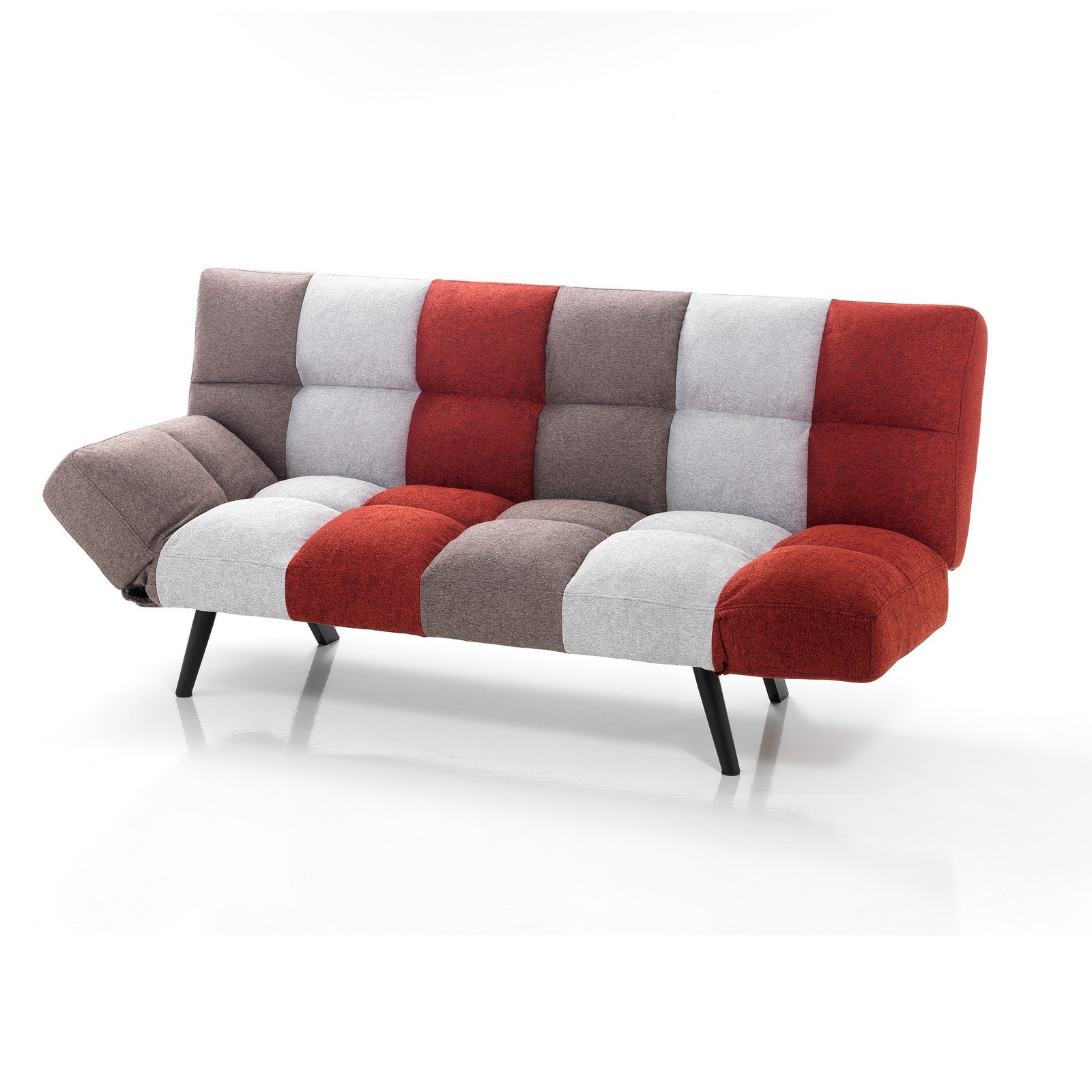 Divano letto DERBY tessuto multicolore L180 P80 H88