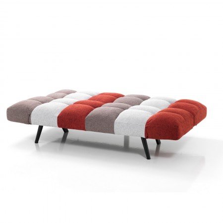 Divano letto DERBY tessuto multicolore L180 P80 H88