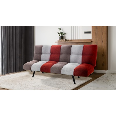 Divano letto DERBY tessuto multicolore L180 P80 H88