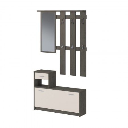 Ingresso LIONE GREY finitura Grigio Grafite opaco frontali finitura Cashmere opaco
