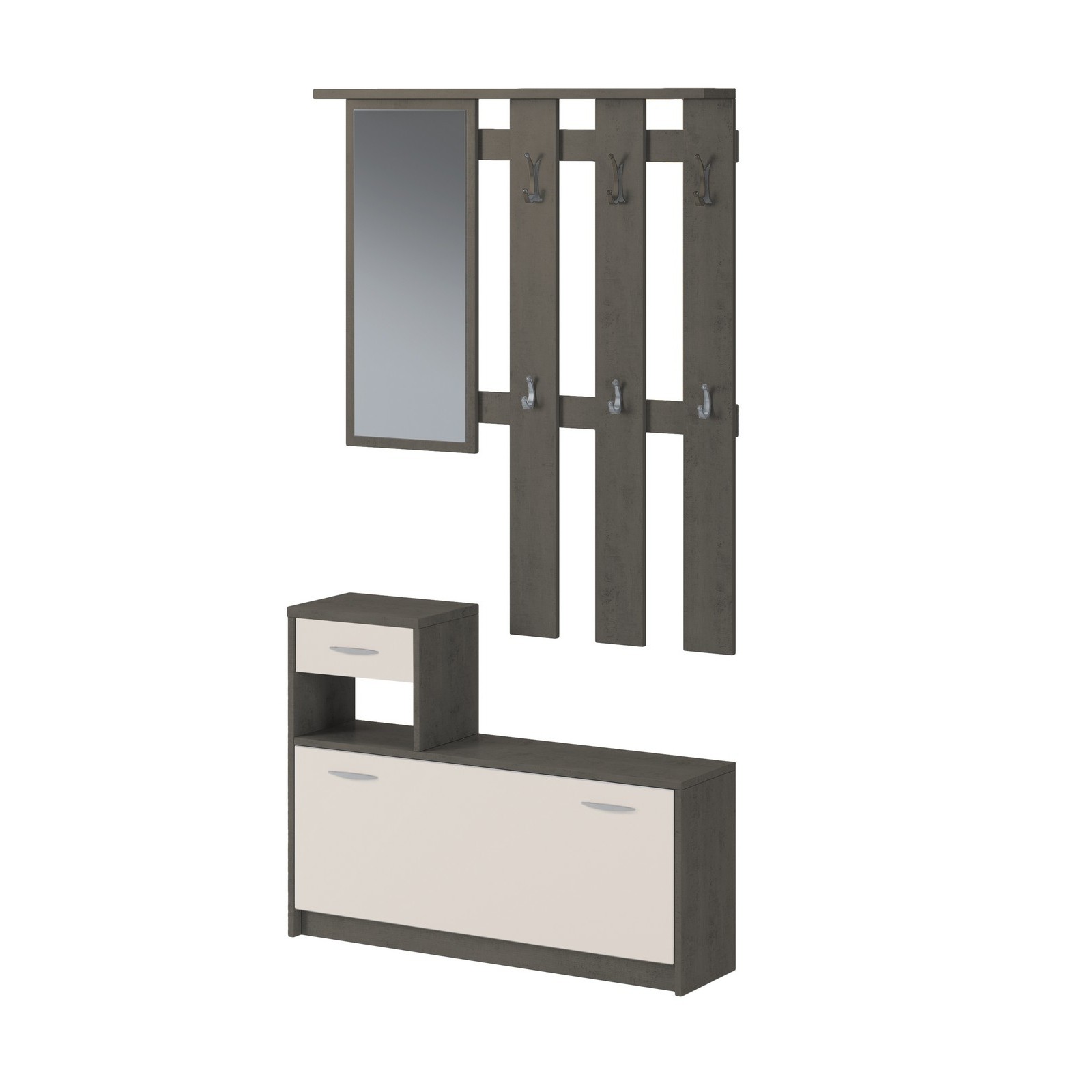Ingresso LIONE GREY finitura Grigio Grafite opaco frontali finitura Cashmere opaco