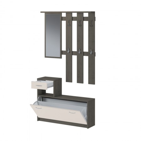 Ingresso LIONE GREY finitura Grigio Grafite opaco frontali finitura Cashmere opaco