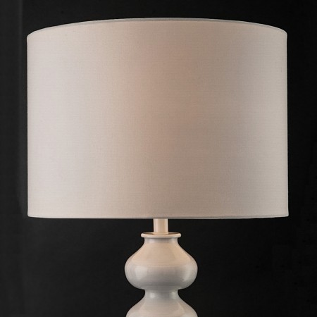 Lampada da terra BUBBLE metallo Bianco opaco paralume tessuto Bianco D45 H170