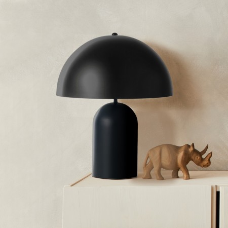 Lampada da tavolo realizzata in acciaio verniciato Nero opaco dimensioni cm. D.38 H.48