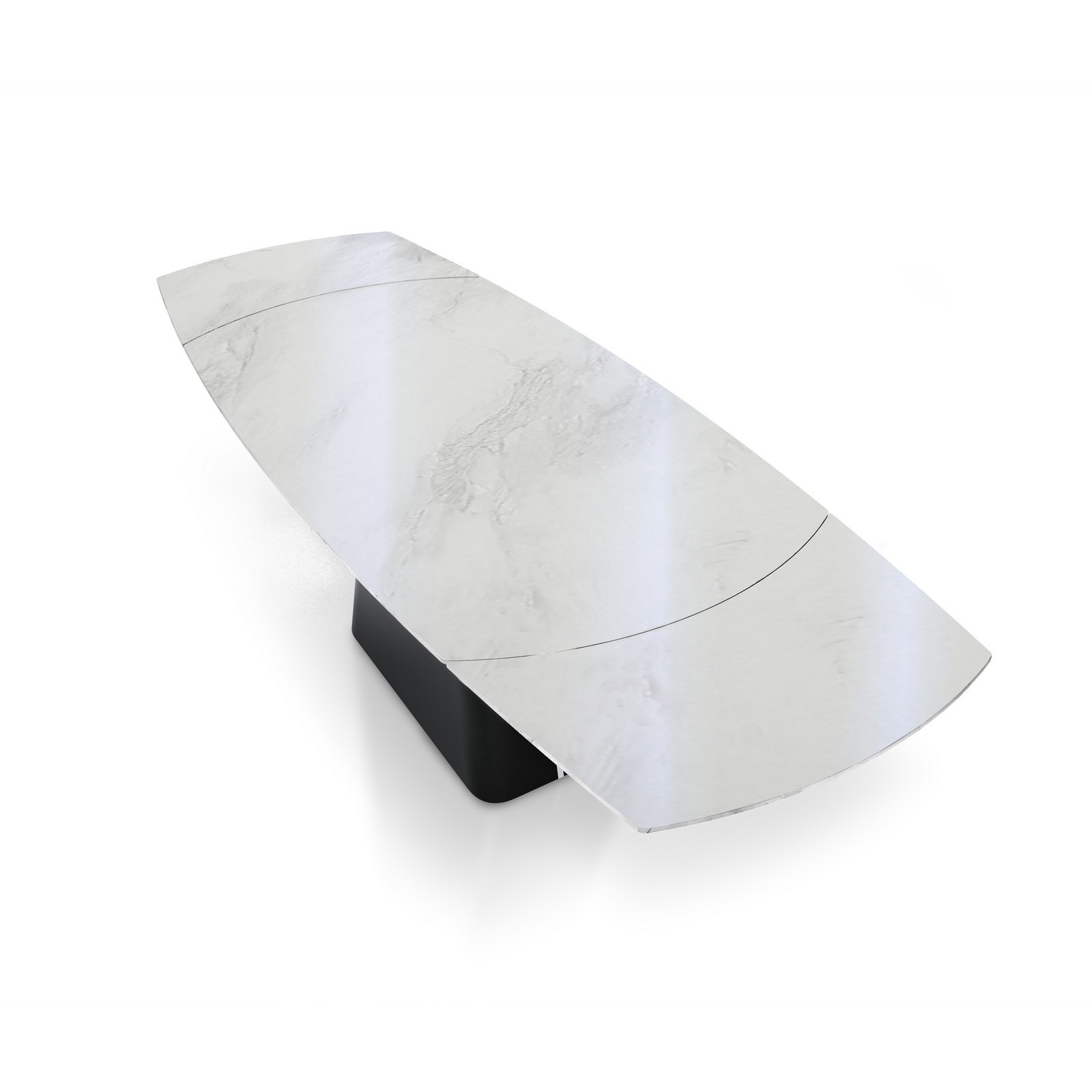 Tavolo allungabile MARK MARMO BIANCO piano in ceramica finitura Marmo Bianco lucido venato H78 P90 L160 - 240